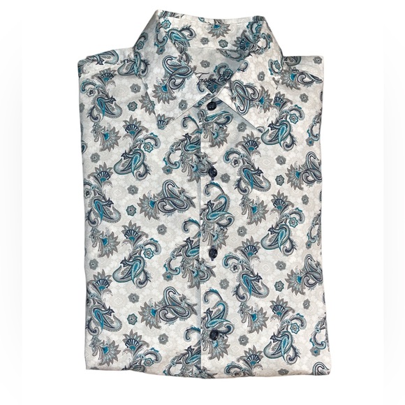 Tasso Elba Paisley Button Down Shirt - Picture 1 of 9